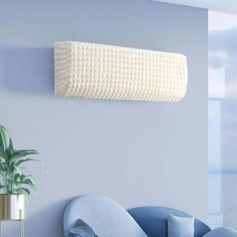 Housse de Protection Murale pour Climatiseur Intérieur, Couverture Anti-Poussière Rétractable et Lavable en Polyester Durable, Prot (1/4)