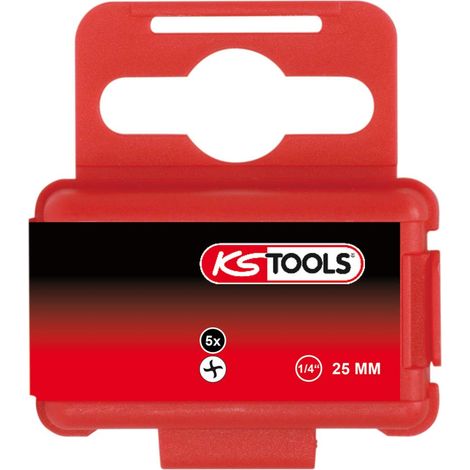 KS Tools 911.2902 Inserto 1/4" Torq-Set®, 25 mm, 6, confezione da 5 (1/2)