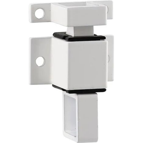 Loquet de fenêtre, peint en blanc, loquet à ressort automatique en alliage d'aluminium (1 pièce) (1/2)