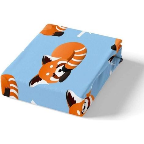 Housse De Couette - Microfibre - Imprimé Panda 3D - Pour Lit 140x200 cm - Rouge - 1 Pièce (1/4)