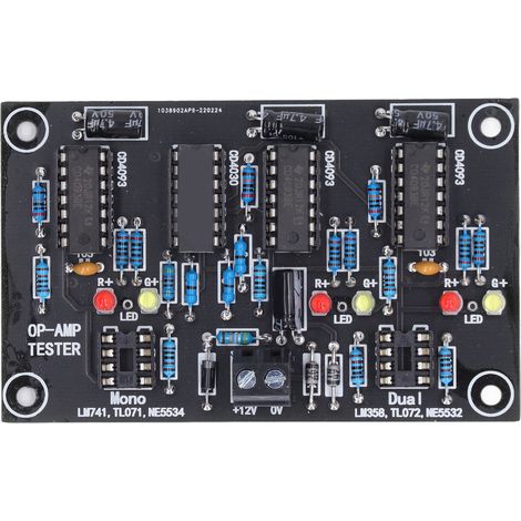 Operational Amplifier Single Dual OP AMP Tester Board Module TL071 TL072 TL081 TL082