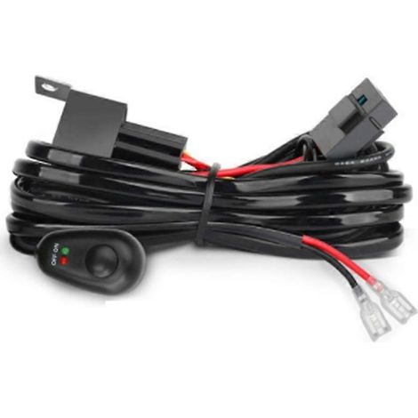 Kit de câblage pour interrupteur marche/arrêt à fusible 1 lampe, relais 12 V 40 A, 180 W/300 W pour luminaire LED de 4 à 52 pouces. (1/5)