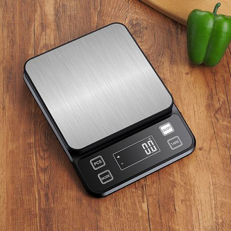 Wasserdichte Küchenwaage (10 kg), hochpräzise digitale Küchenwaage bis 0,1 Gramm, wiegt in Gramm und Unzen, zum Kochen und Backen, 10 Einheiten, IPX67 wasserdicht, USB-aufladbar.