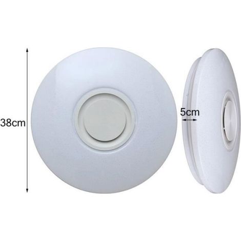 Plafonnier avec musique bluetooth et haut parleur - 102 LED - 60W - RVB - télécommande AC180 (1/4)