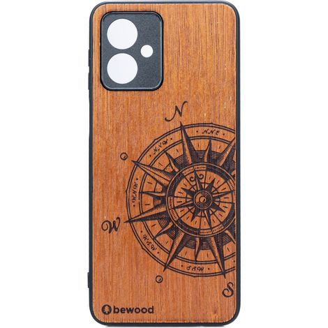 Bewood Holzkoffer für Motorola G54 5G Traveler Merbau (1/2)