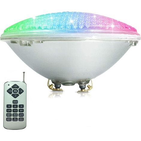 Projecteur LED PAR56 RVB+Blanc piscine – IP68, 12V – Avec télécommande – Pour aquarium, spa, bassin (1/5)