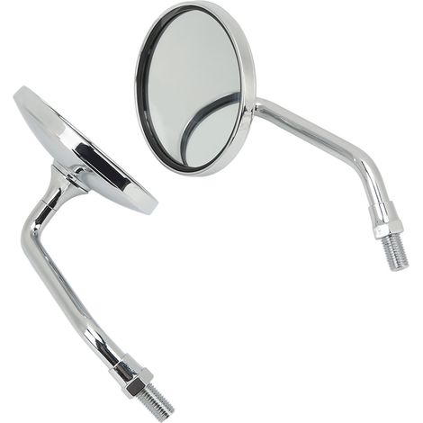 Specchietto retrovisore universale da 3,4 pollici, specchietto da manubrio ad ampia visuale per moto, colore argento. (1/5)