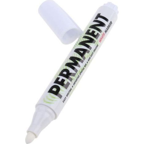 Stylo marqueur - Q6PA7HH802138 - Blanc - Encre permanente étanche - Pointe 3mm (1/4)