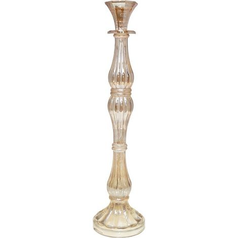 Grand Chandelier en Verre Ambre Bougeoir Décoratif de Table pour Salon et Séjour H41 cm - PANGIVO (1/3)