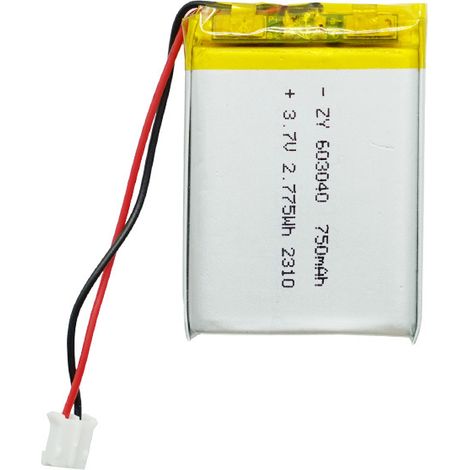 603040 polymer lithium battery, 750mAh high-capacity lithium battery for game controllers and electronic toys. (1/5)