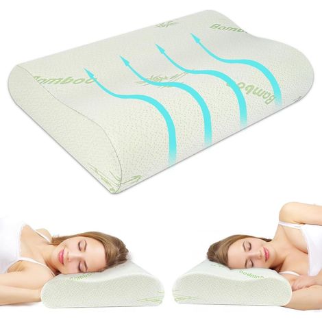 Memory Schaum Schlafkissen, Orthopädisches Nackenstützkissen, Beige (1/5)