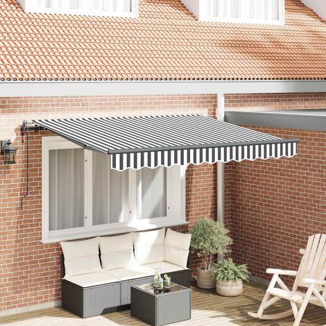Einziehbare Markise Anthrazit 350 x 200 cm Stoff