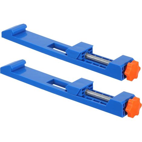 2 Pièces Guide de Coupe pour Meuleuse D'angle, Guide de Découpe de Précision, Base Réglable, Portable, Abs et Fer, Bleu, pour Métal et Stratifié, Chantiers Exigus (1/5)