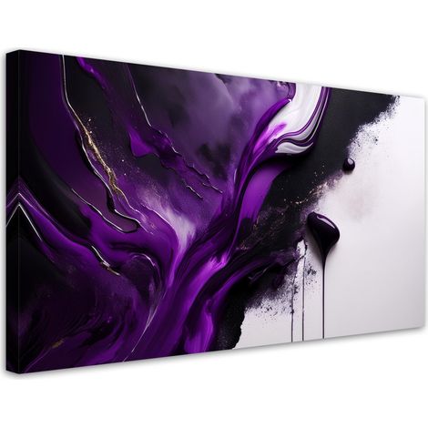 Tableau déco Abstraction violette 80x40 (1/5)