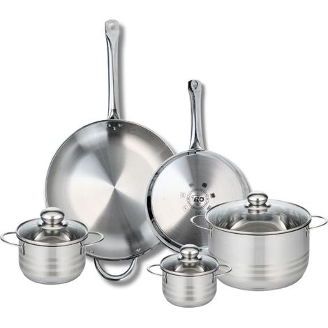 Ensemble de 2 Poêles de cuisson 24 et 32 cm et 3 faitouts 12, 14 et 20 cm Elo Profi Brillant (1/5)
