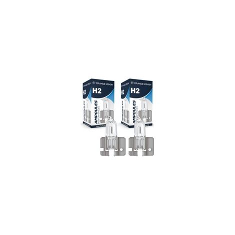 2 x Ampoules H2 55W 12V Halogène ORIGINE - FRANCE-XENON