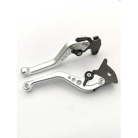 Convient pour la modification de la moto Yamaha FZ16, levier de frein télescopique pliable en alliage d'aluminium réglable (Orange 3) (1/5)