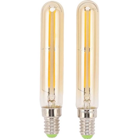 Lot de 2 ampoules LED tubulaires 4W E14 2300K - JINFGERNE - Éclairage doux et économe en énergie, idéal pour chambres, bureaux et espaces de vie