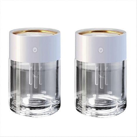Leiser, transparenter USB-Luftbefeuchter mit großem Fassungsvermögen (2 Liter) und LED-Beleuchtung (1/5)