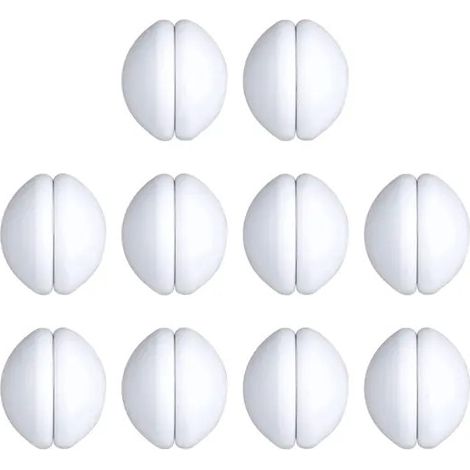 Mobilier et décoration de salle de bainPoids magnétiques pour rideau de douche, revêtement en silicone, antirouille, blancs, lot de 10