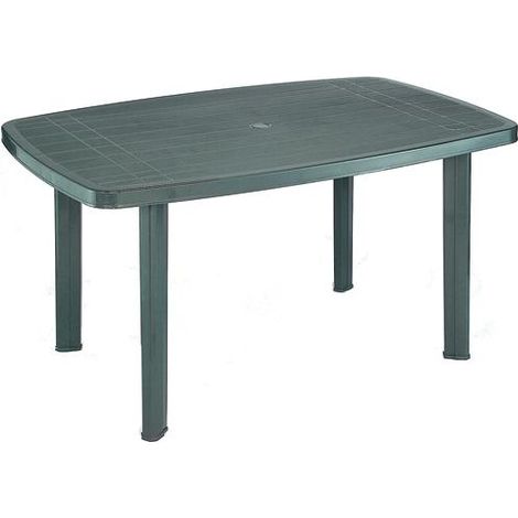 TAVOLO RESINA VERDE RETTANG. "ULISSE" 137X85X72HCM