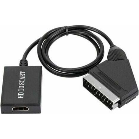 Convertisseur HDMI vers péritel 1080p – Plug and Play – Compatible NTSC/PAL – Adaptateur audio vidéo pour appareils HDMI (1/3)