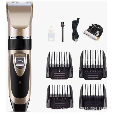 Tondeuse professionnelle pour poils de chien longs et épais, tondeuse électrique rechargeable silencieuse pour animaux pour chats et chiens, ensemble de tondeuse pour poils de chien (1/5)
