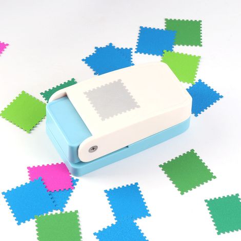 1 x 0.8 inch rectangular stamp punch, rectangular lever-type stamp hole punch, a must-have for journaling. (1/5)