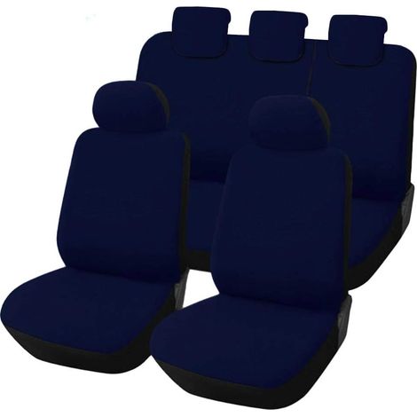 Lupex shop - Coprisedili Auto Compatibili per Panda 2a e 3a serie, Made In Italy, anteriori, e posteriori 60/40, tessuto poliestere - Blu