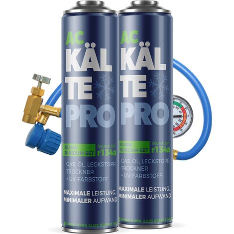 Kit de climatisation Kaltepro 2x bidon + tuyau R134a