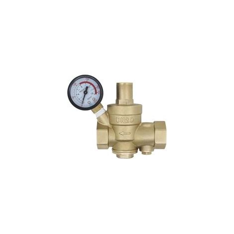 Regulateur de pression eau avec filtre remplaçable 1/2 3/4 1 1-1/4 1-1/2 2 pouce - reducteur de pression d'eau avec manomètre (DN25-1 pouce)