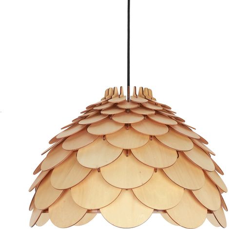 Lampada a sospensione Burgo legno chiaro Ø50 E27 Light Prestige (1/5)
