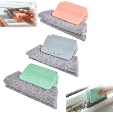 Lot de 3 brosses fentes nettoyage – Joints carrelage, stores – Pour espaces étroits – Poignée confort (1/5)