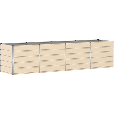 Maison Exclusive - Jardinera Marfil 320 x 80 x 75 cm Acero