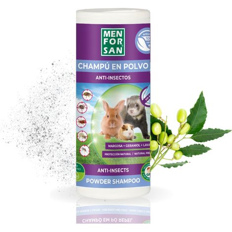 MENFORSAN Shampoo Repellente per Roditori, Conigli e Furetti in Polvere 250gr, Repellente naturale, Margosa, Geraniolo e Lavandino (1/5)