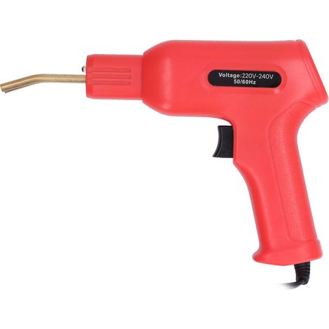 Agrafeuse chauffante 50 W pour la réparation de plastique automobile, kit de soudure pour pare-chocs de voiture avec 4 types de clous, prise européenne rouge 220-240 V