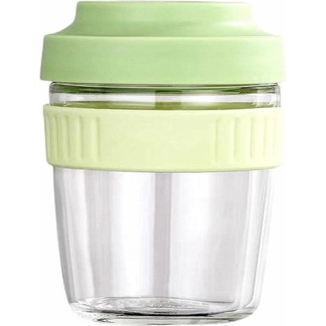 Müslibecher 480 ml, auslaufsicher, mit Löffel Salatbecher für unterwegs Behälter für Overnight Oats mit Früchten Lunchbox Joghurt Milch Porridge (1/5)