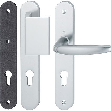 Juego de Atlanta en la placa de la llave HOPPE - plata F1 - 504/3000/1530 - ser.38/47mm