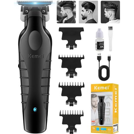 2299 Cordless Hair Clipper Men Electric Male Beard Trimmer T Blade Zero Gap For Men (1/5)