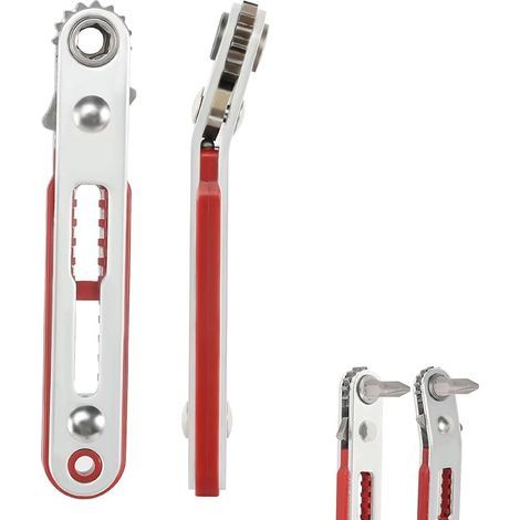 Mini-Magnet-Ratschenschlüssel, 2-teiliges 1/4-Zoll-Umschaltknarren-Set für Gadgets, Autos, Haushalte, Maschinen und andere Geräte (1/5)