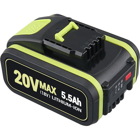 5.5Ah Batterie de Remplacement pour Worx 20V Batterie WA3551 WA3553 WA3572 WA3641 WA3551.1 WA3553.1 Batterie Outils électriques
