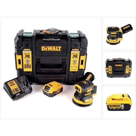 Dewalt – Ponceuse excentrique 125 mm 18V Brushless – Moteur sans balais – Vitesse réglable 8000-12000 cps/min – Pour bois dur et teck
