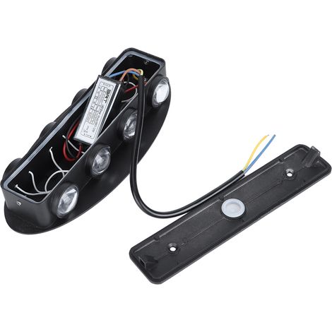 Applique murale extérieure étanche à 8 LED, 8 W, blanc chaud, 85-265 V CA, pour couloir. (1/5)