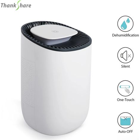 Déshumidificateur, purificateur d'air à ions négatifs, économe en énergie, faible niveau sonore, réservoir d'eau de 600 ml, arrêt automatique. (1/5)