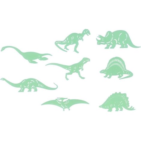 Lot de 4 autocollants lumineux dinosaures verts ORFOFE (1/5)