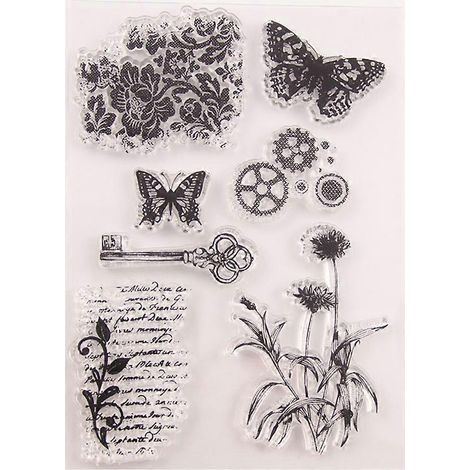 für Schmetterling Silikon Klarsichtstempel DIY Scrapbooking Prägung Fotoalbum D