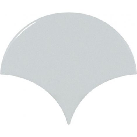 Carrelage mur écaillon de poisson uni bleu brillant 10,6x12 cm SCALE FAN SKY BLUE (vendu par boite de 0,37m2) (1/4)