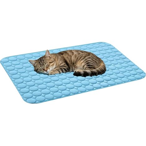 Haustier-Kühlmatte, atmungsaktive Ruhematte, extra groß, faltbar, waschbar, weiches Katzen-Kühlkissen – für kleine und mittelgroße Rassen, Katzen, Böden, Sofas, Zuhause, in 50 cm (1/5)