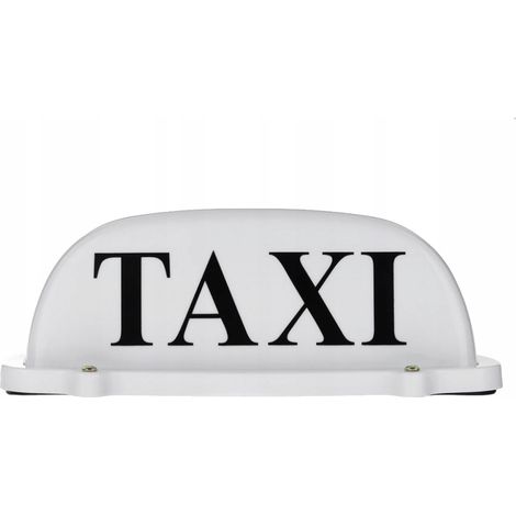 LAMPE LED TAXI COQ BLANC AVEC AIMANT GAPA ÉCRIT (1/5)