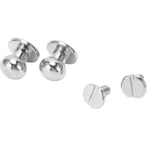 50er-Set Rundkopfschrauben 10x8mm, Kupfer, leicht, für DIY-Dekorationen, Taschen, Schuhe, Silber (1/5)